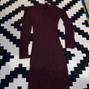 Open-Back Fitted Sweater Dress